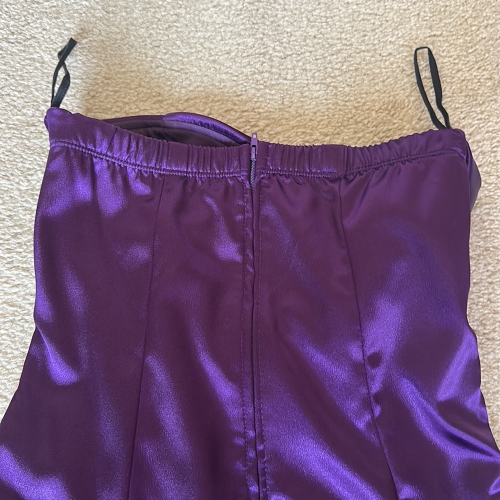 Purple Strapless Formal Dress - Picture 6 of 7